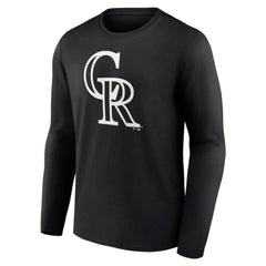 MLB Colorado Rockies Monochrome Personalized Name & Number Long Sleeve T-Shirt