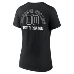 MLB Colorado Rockies Women's Monochrome Personalized Name & Number V-Neck T-Shirt