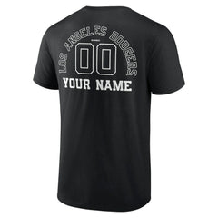 MLB Los Angeles Dodgers Monochrome Personalized Name & Number T-Shirt