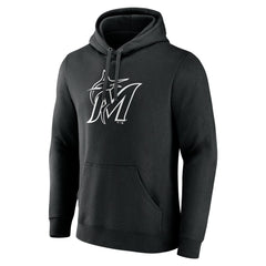 MLB Miami Marlins Monochrome Personalized Name & Number Pullover Hoodie