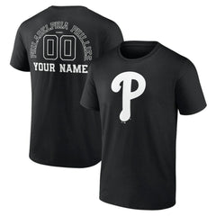 MLB Philadelphia Phillies Monochrome Personalized Name & Number T-Shirt