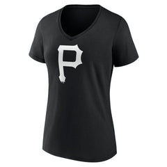 MLB Pittsburgh Pirates Women's Monochrome Personalized Name & Number V-Neck T-Shirt