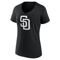 MLB San Diego Padres Women's Monochrome Personalized Name & Number V-Neck T-Shirt