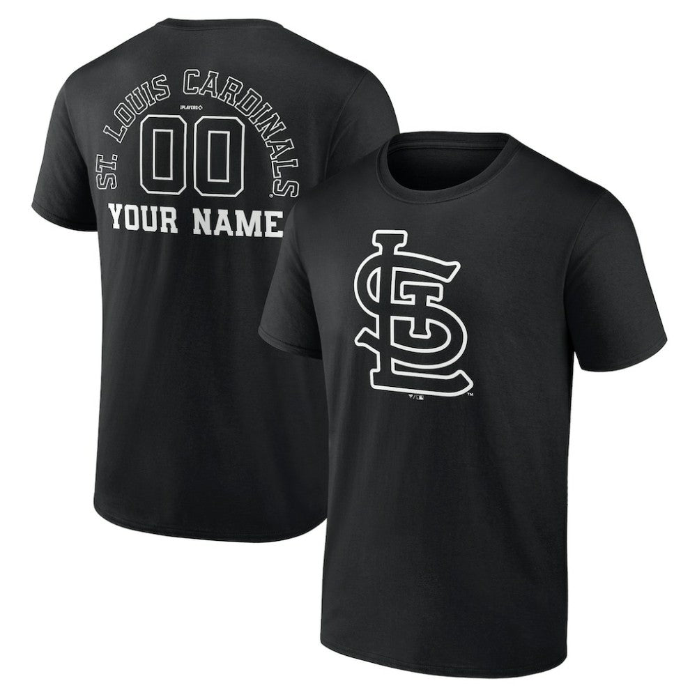 MLB St. Louis Cardinals Monochrome Personalized Name & Number T-Shirt