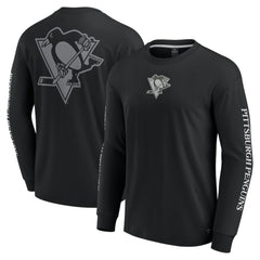 NHL Black Pittsburgh Penguins Fanatics Elements Strive Long Sleeve T-Shirt