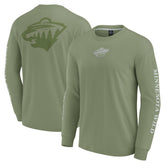 NHL Olive Minnesota Wild Fanatics Elements Strive Long Sleeve T-Shirt