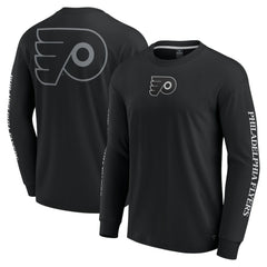 NHL Black Philadelphia Flyers Fanatics Elements Strive Long Sleeve T-Shirt