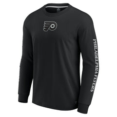 NHL Black Philadelphia Flyers Fanatics Elements Strive Long Sleeve T-Shirt