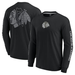 NHL Black Chicago Blackhawks Fanatics Elements Strive Long Sleeve T-Shirt