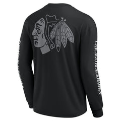 NHL Black Chicago Blackhawks Fanatics Elements Strive Long Sleeve T-Shirt