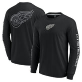 NHL Black Detroit Red Wings Fanatics Elements Strive Long Sleeve T-Shirt