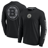 NHL Black Boston Bruins Fanatics Elements Strive Long Sleeve T-Shirt