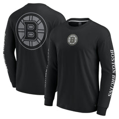 NHL Black Boston Bruins Fanatics Elements Strive Long Sleeve T-Shirt