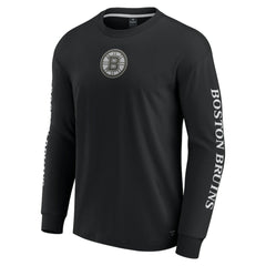 NHL Black Boston Bruins Fanatics Elements Strive Long Sleeve T-Shirt