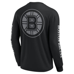 NHL Black Boston Bruins Fanatics Elements Strive Long Sleeve T-Shirt