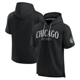 NHL Black Chicago Blackhawks Fanatics Elements Ready Short Sleeve Pullover Hoodie