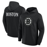 NHL Black Boston Bruins Fanatics Elements Blaze Tri-Blend Long Sleeve Hoodie T-Shirt