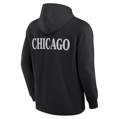 NHL Black Chicago Blackhawks Fanatics Elements Blaze Tri-Blend Long Sleeve Hoodie T-Shirt