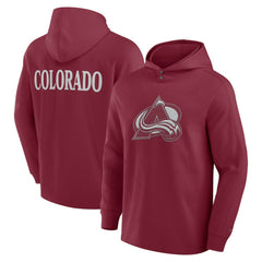 NHL Burgundy Colorado Avalanche Fanatics Elements Blaze Tri-Blend Long Sleeve Hoodie T-Shirt