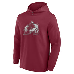 NHL Burgundy Colorado Avalanche Fanatics Elements Blaze Tri-Blend Long Sleeve Hoodie T-Shirt