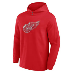 NHL Red Detroit Red Wings Fanatics Elements Blaze Tri-Blend Long Sleeve Hoodie T-Shirt