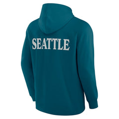 NHL Teal Seattle Kraken Fanatics Elements Blaze Tri-Blend Long Sleeve Hoodie T-Shirt