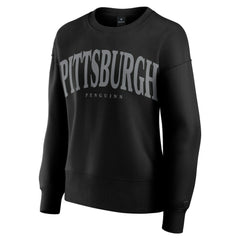 NHL Black Pittsburgh Penguins Fanatics Women's Elements Flow Pullover Sweatshirt