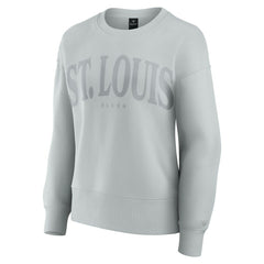 NHL Gray St. Louis Blues Fanatics Women's Elements Flow Pullover Sweatshirt