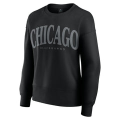 NHL Black Chicago Blackhawks Fanatics Women's Elements Flow Pullover Sweatshirt