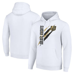 NHL White Vegas Golden Knights Starter Color Scratch Fleece Pullover Hoodie