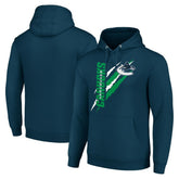 NHL Blue Vancouver Canucks Starter Color Scratch Fleece Pullover Hoodie