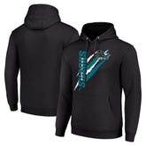 NHL Black San Jose Sharks Starter Color Scratch Fleece Pullover Hoodie