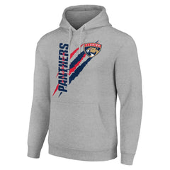 NHL Heather Gray Florida Panthers Starter Color Scratch Fleece Pullover Hoodie