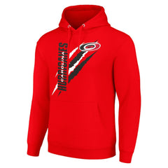 NHL Red Carolina Hurricanes Starter Color Scratch Fleece Pullover Hoodie
