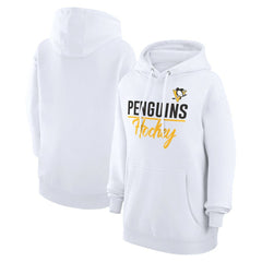 NHL White Pittsburgh Penguins G-III 4Her by Carl Banks Women's Team Fleece Pullover Hoodie