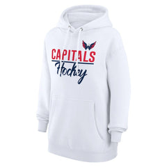 NHL White Washington Capitals G-III 4Her by Carl Banks Women's Team Fleece Pullover Hoodie