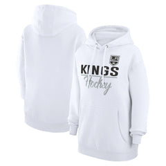 NHL White Los Angeles Kings G-III 4Her by Carl Banks Women's Team Fleece Pullover Hoodie