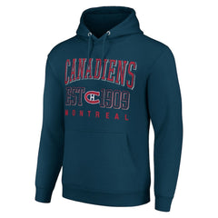 NHL Navy Montreal Canadiens Starter Retro Graphic Pullover Hoodie