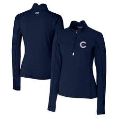 MLB Chicago Cubs Cutter & Buck Women's City Connect Traverse Stretch Quarter-Zip Pullover Top