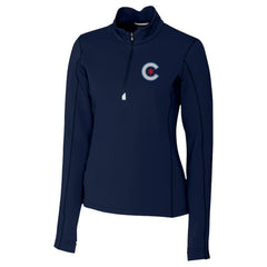MLB Chicago Cubs Cutter & Buck Women's City Connect Traverse Stretch Quarter-Zip Pullover Top