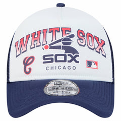 MLB Chicago White Sox New Era Retro Wordmark 9FORTY A-Frame Trucker Adjustable Hat