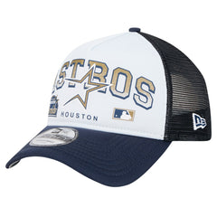 MLB Houston Astros New Era Retro Wordmark 9FORTY A-Frame Trucker Adjustable Hat