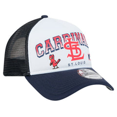 MLB St. Louis Cardinals New Era Retro Wordmark 9FORTY A-Frame Trucker Adjustable Hat