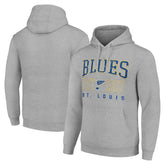 NHL Heather Gray St. Louis Blues Starter Retro Graphic Pullover Hoodie