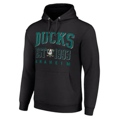 NHL Black Anaheim Ducks Starter Retro Graphic Pullover Hoodie