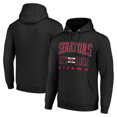 NHL Black Ottawa Senators Starter Retro Graphic Pullover Hoodie