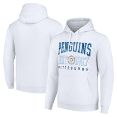 NHL White Pittsburgh Penguins Starter Retro Graphic Pullover Hoodie
