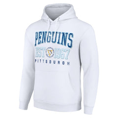 NHL White Pittsburgh Penguins Starter Retro Graphic Pullover Hoodie