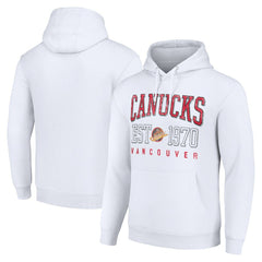 NHL White Vancouver Canucks Starter Retro Graphic Pullover Hoodie