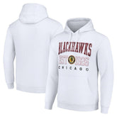 NHL White Chicago Blackhawks Starter Retro Graphic Pullover Hoodie